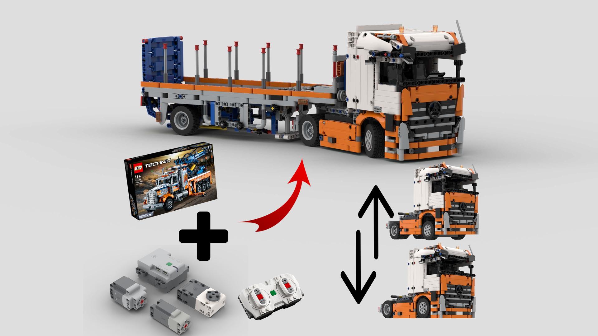 42128 Liftable Mercedes Actros with Tail-Lift Trailer Part. C-Model