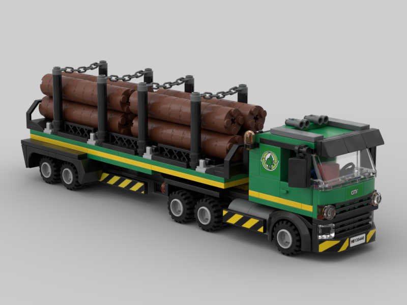 Cabover Truck &amp; Logging Trailer