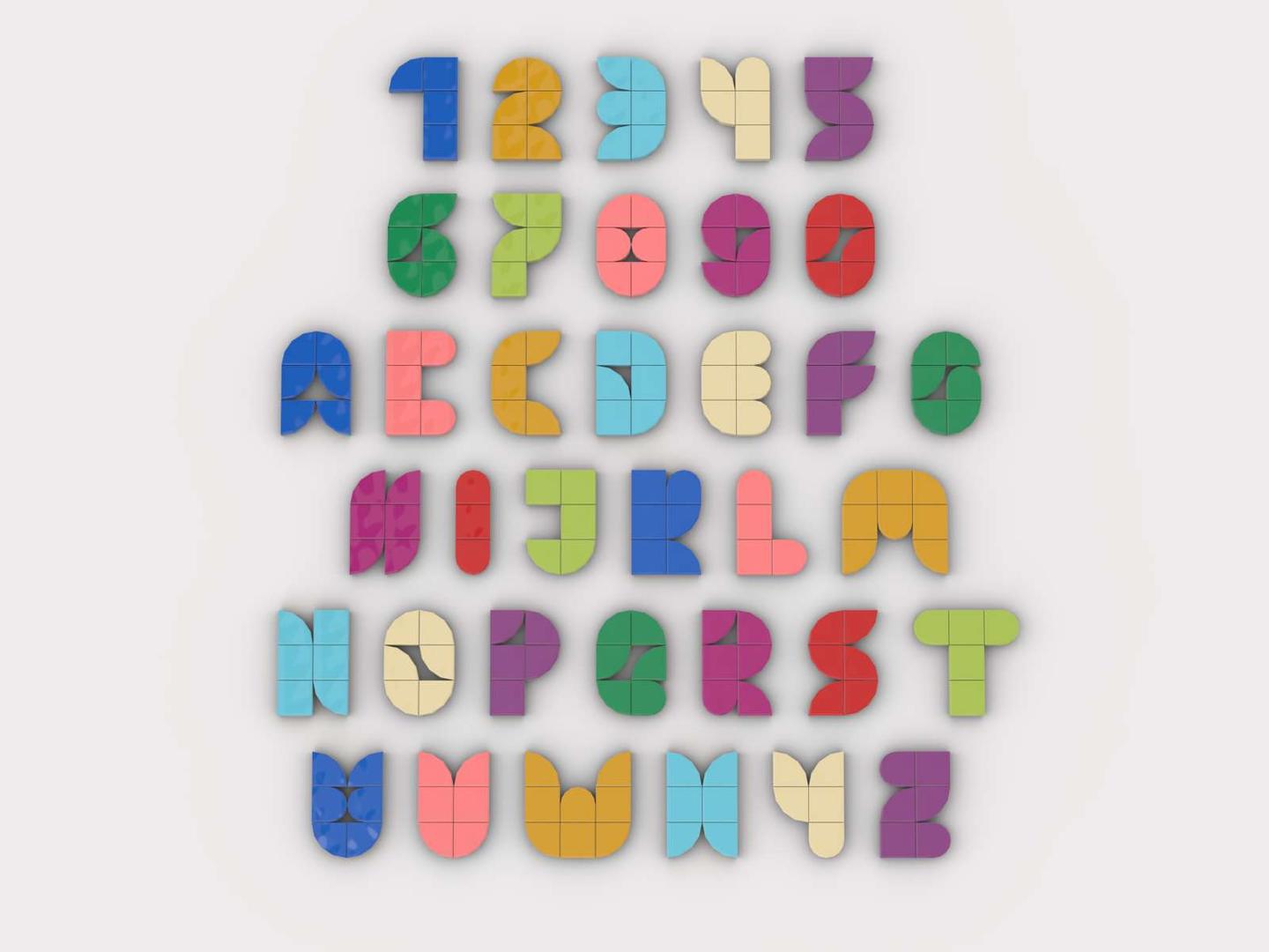 Small 2x3 Alphabet (Letters) and Numbers