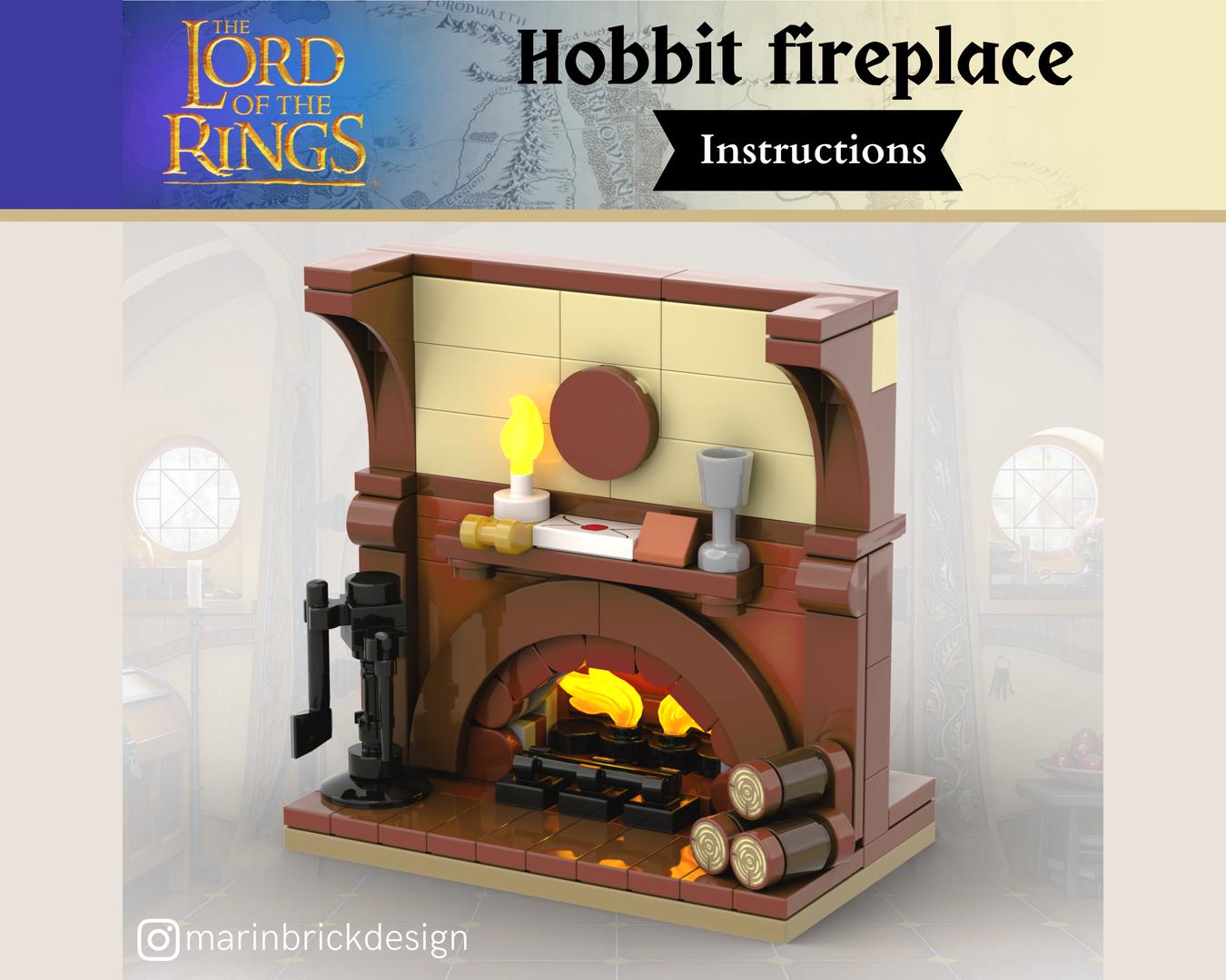 Hobbit Fireplace - LEGO LORD OF THE RINGS MOC