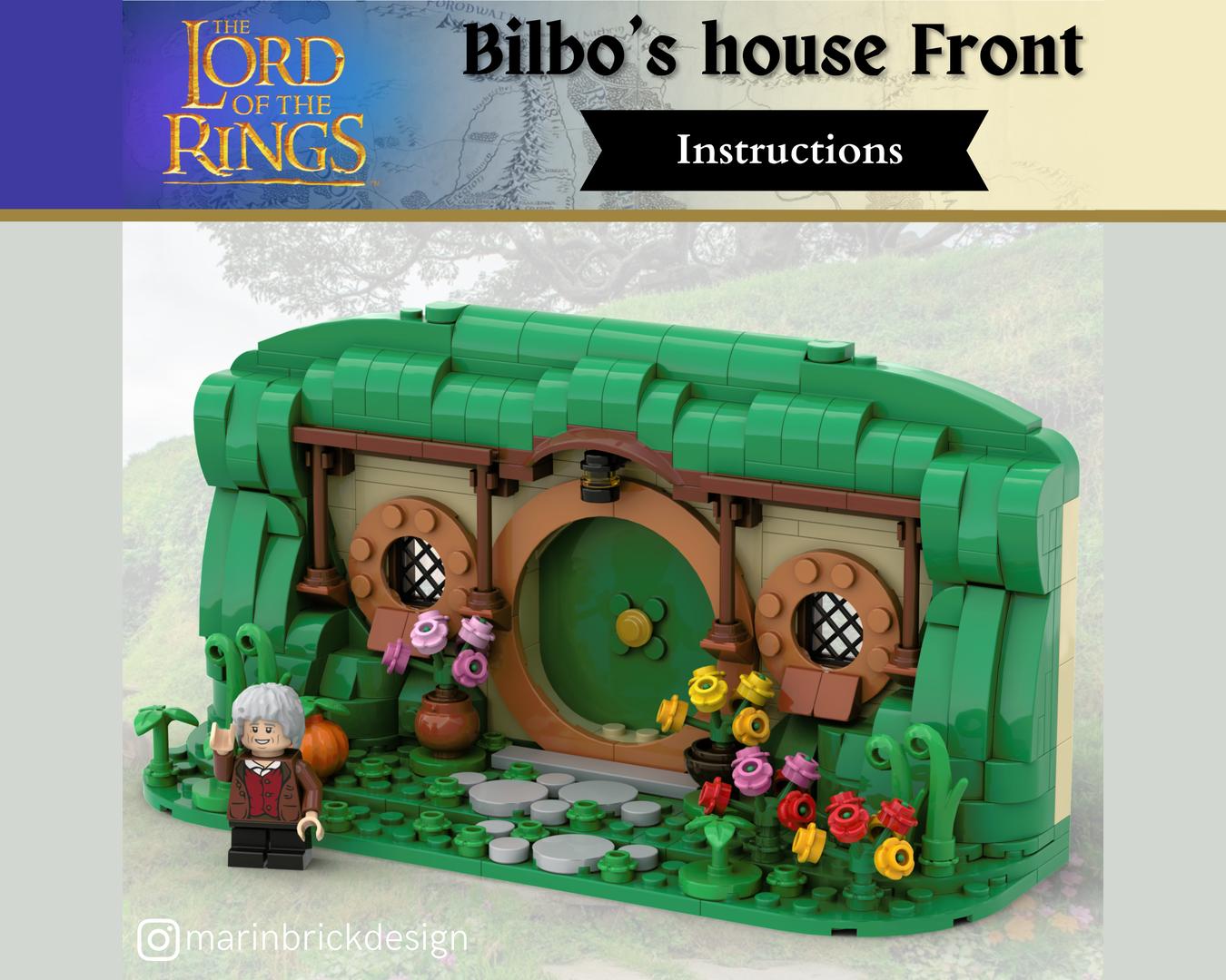 Bilbo's House Front Bag End - Lego Lord of the Rings moc