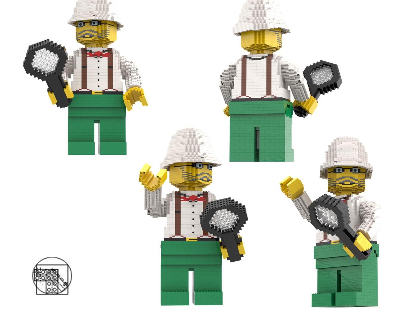 Maxi Figure Botanist with magnifying glass