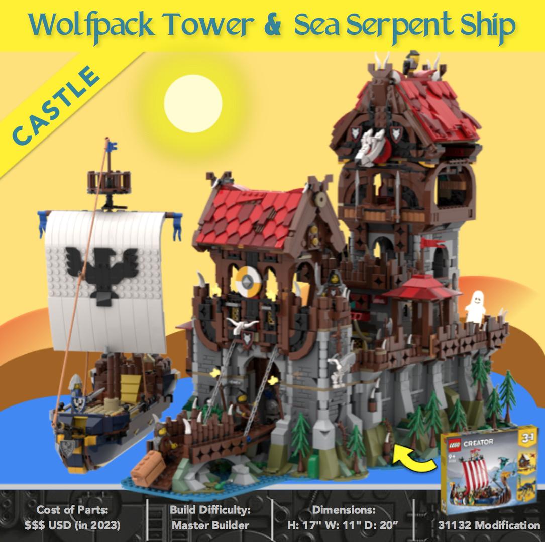 Wolfpack Tower &amp; Medieval Ship - Classic Castle