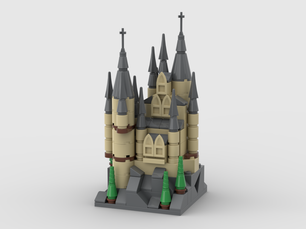 Microscale Castle - Design 2 - 8x8 baseplate