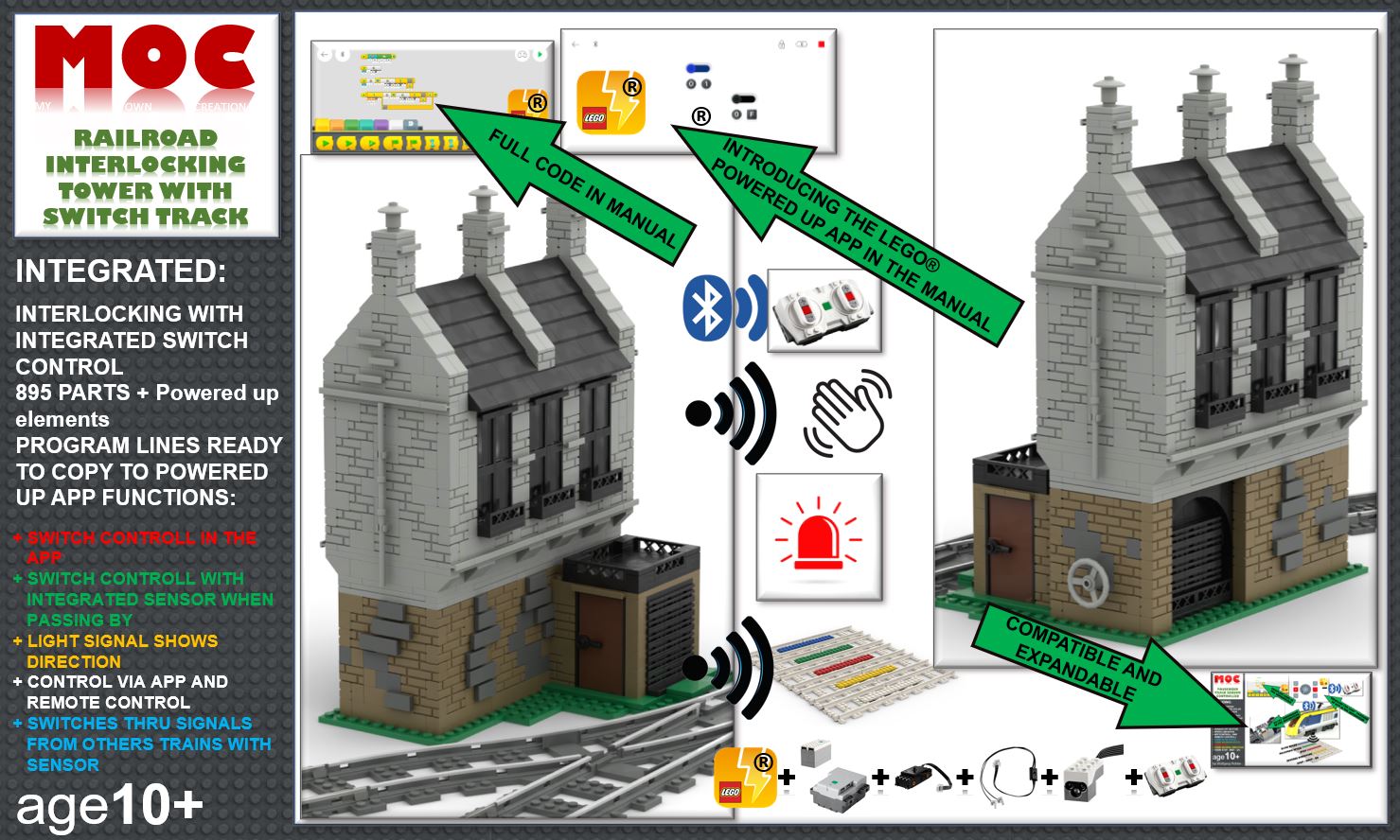 RAILROAD INTERLOCKING TOWER WITH SWITCH TRACK