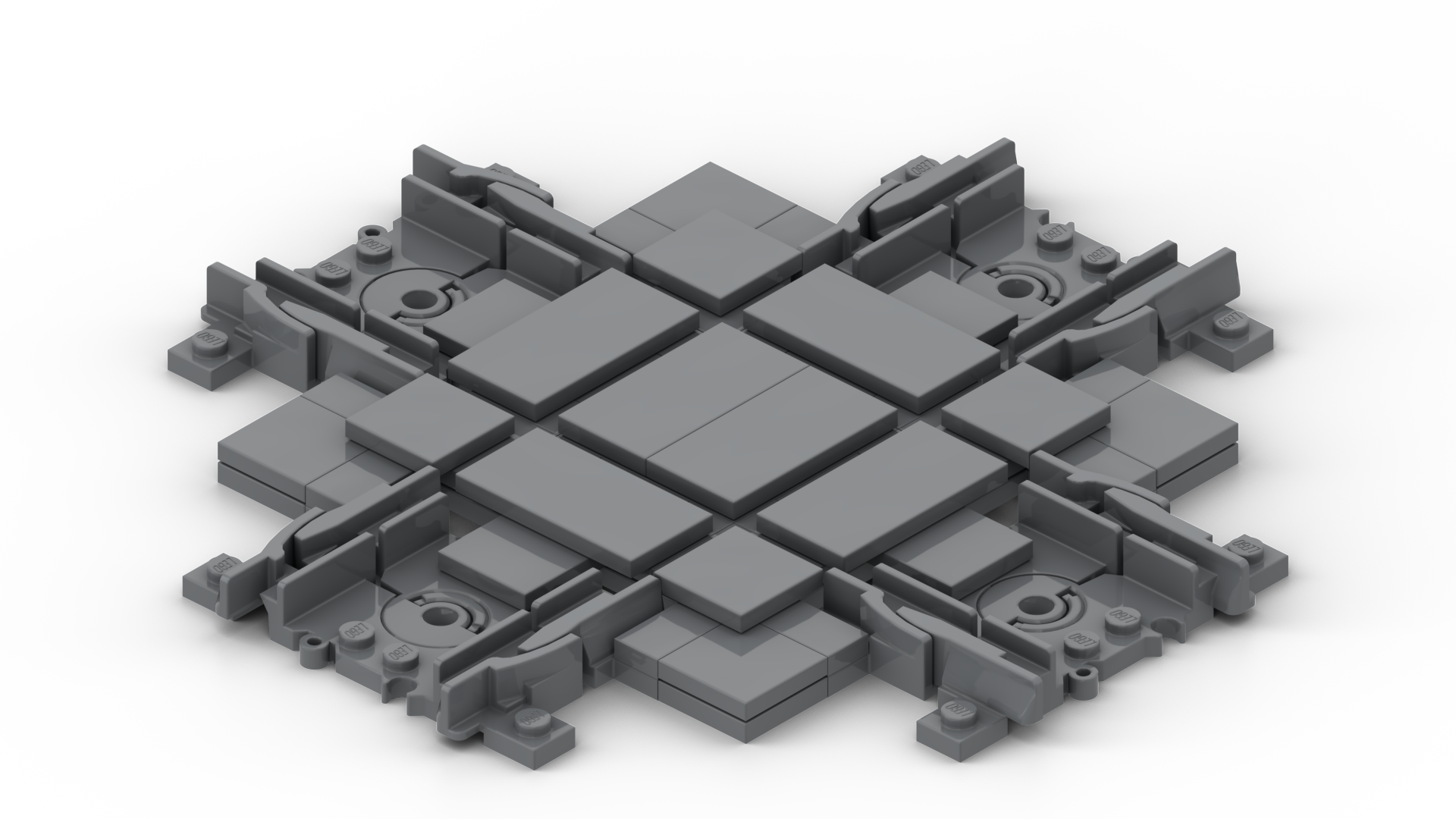 Train X-Crossing - Croisement de Chemin de fer - MOC