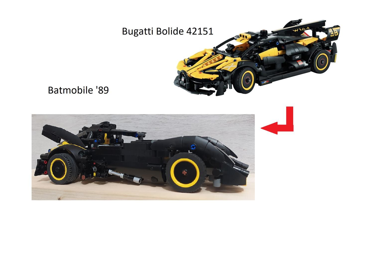 1989 Batmobile - 42151 alternate build