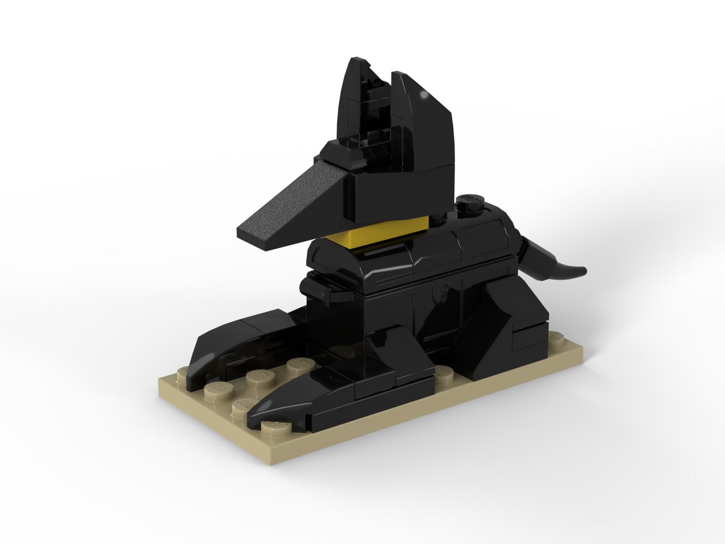 Anubis Jackal statue, upgraded version from set 5938 Oasis Ambush