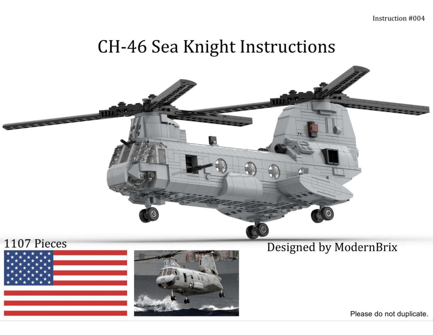 CH-46 Sea Knight Helicopter Instructions