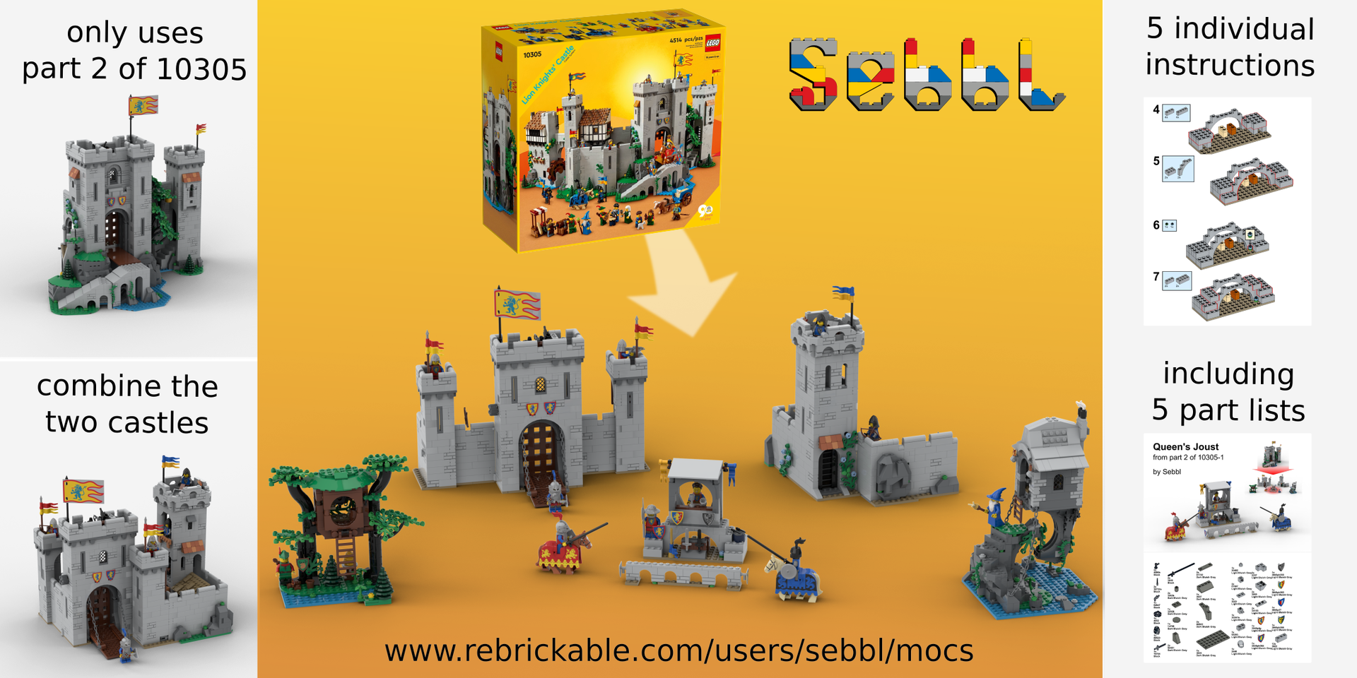 10305: Medieval Castle World - Part 1 alternate build