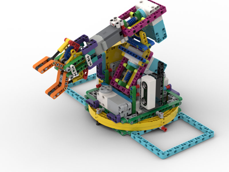 lego spike/robot inventor robot arm with turntable and grabber