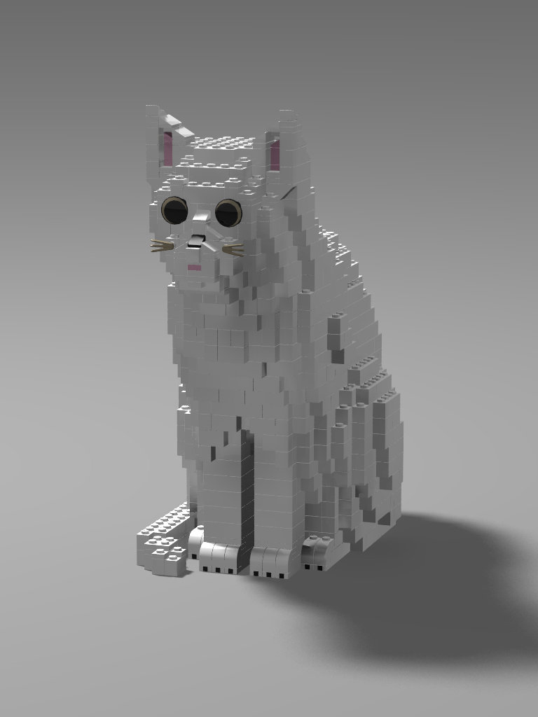 Cat sitting (life-sized)