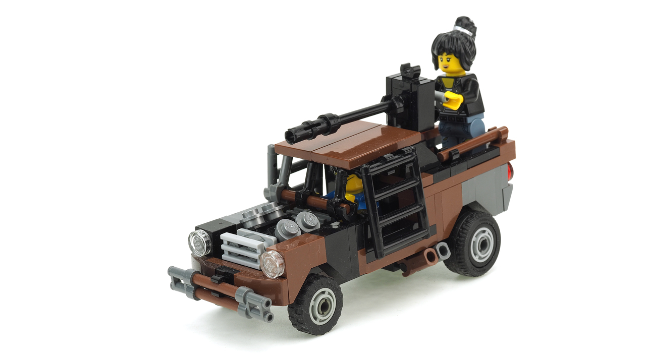 Post apocalypse pickup truck
