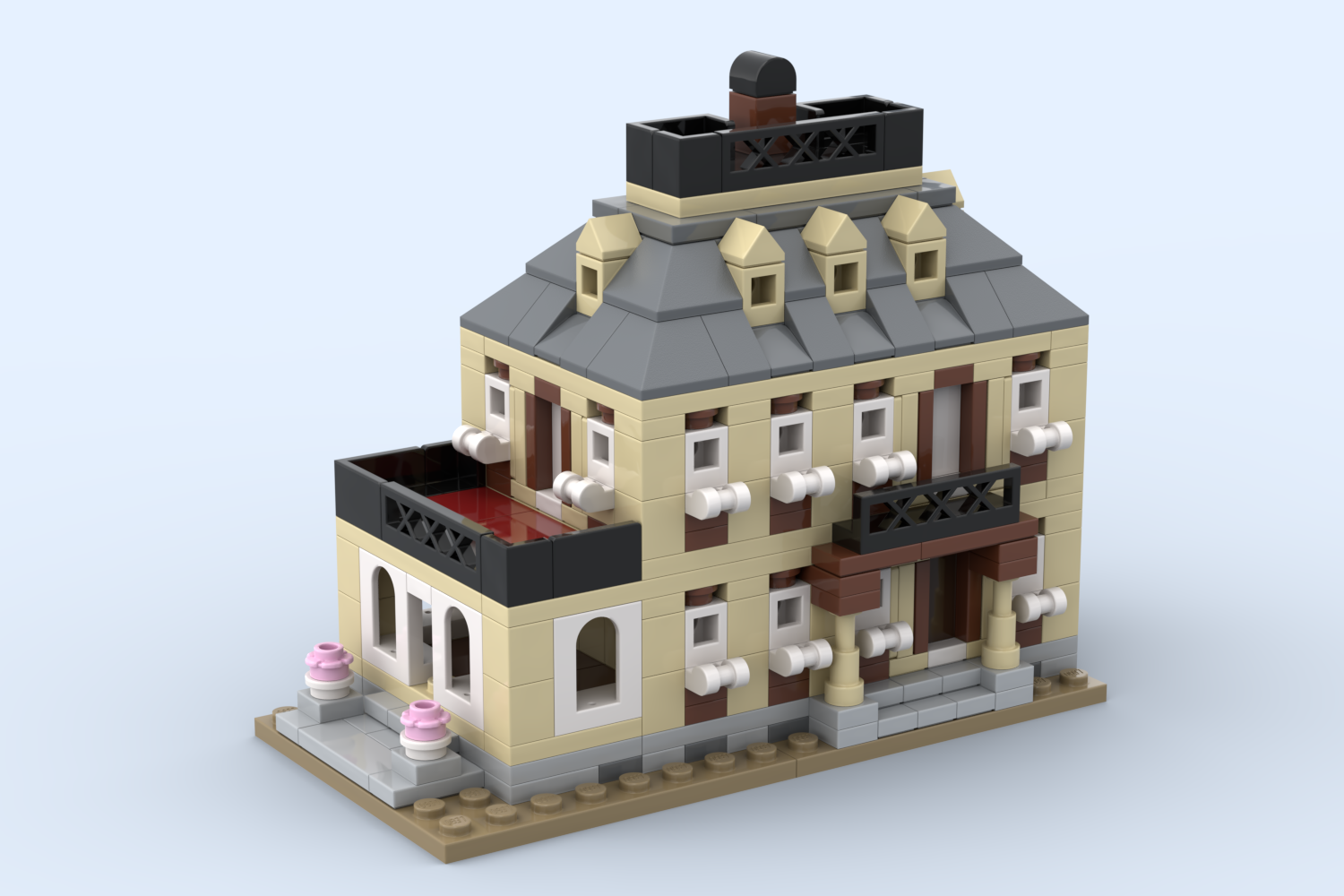 Micro-scale Playmobil-inspired Victorian House