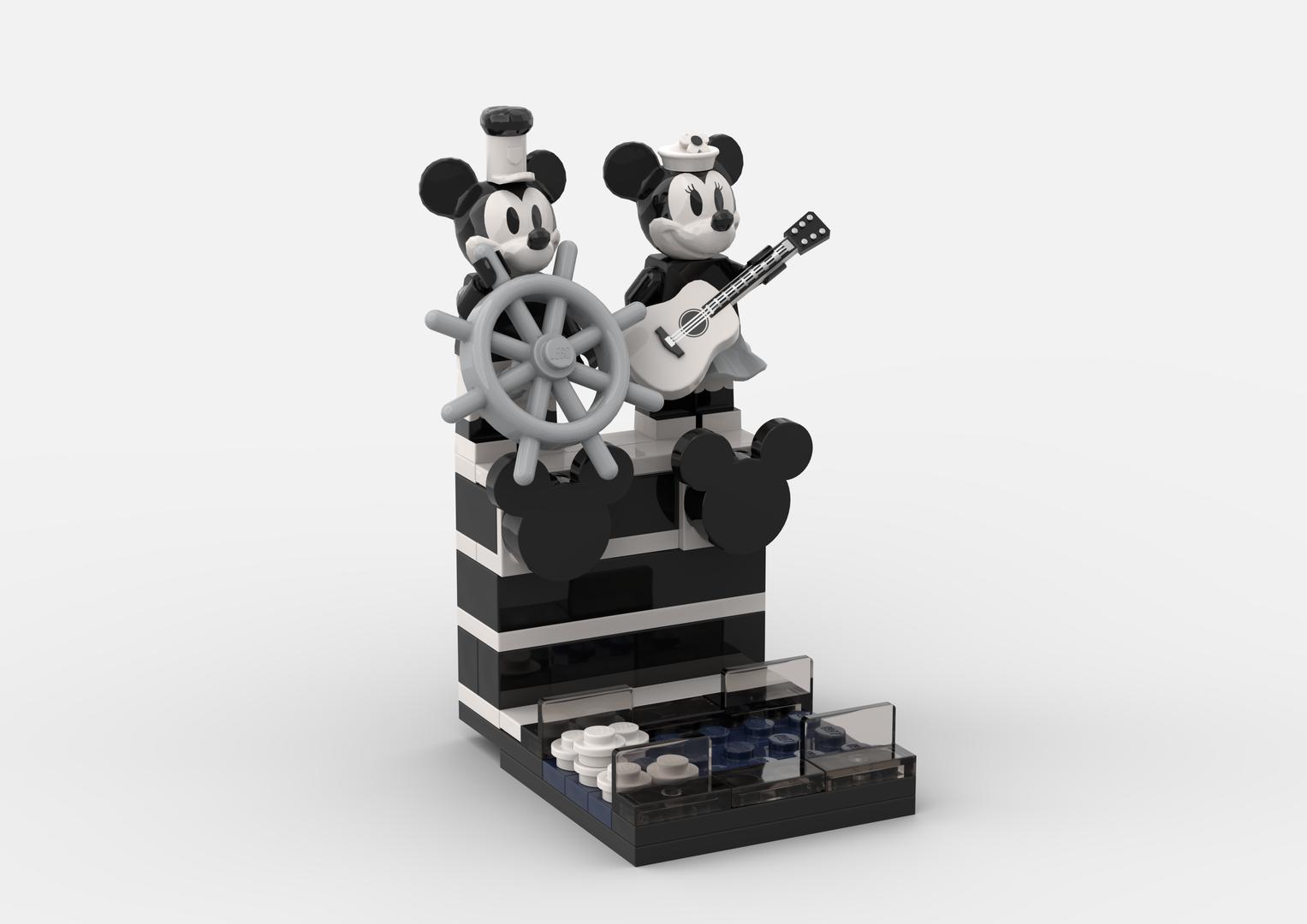 Vintage Mickey and Minnie Diorama