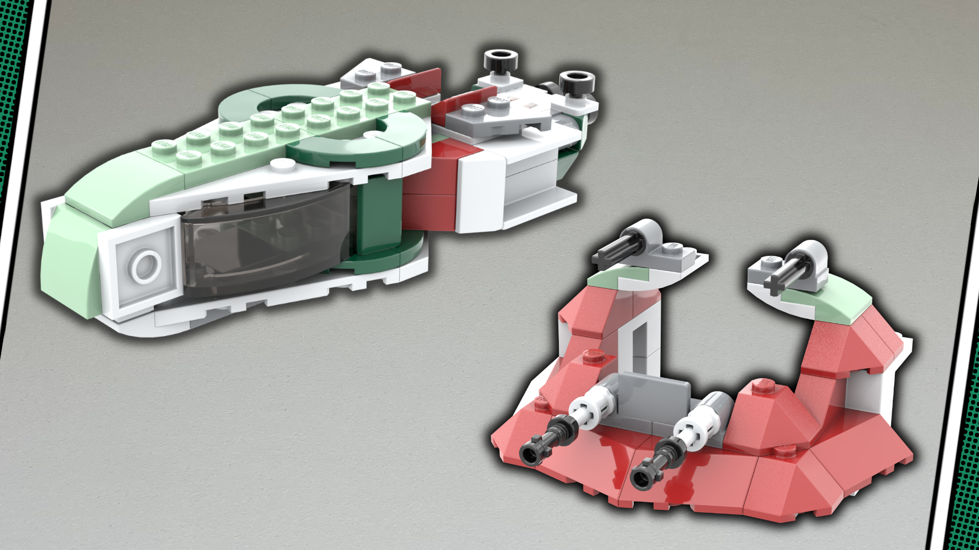 The Escape Pursuit Fighter W/ 3-in-1 Side Build - 2x 75344 ALT Build
