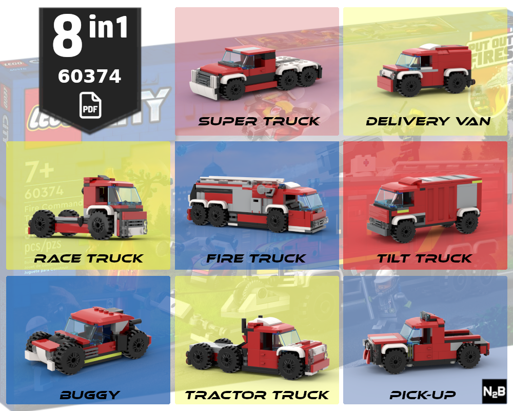 Lego 60374 builder's pack 8in1 alternate build