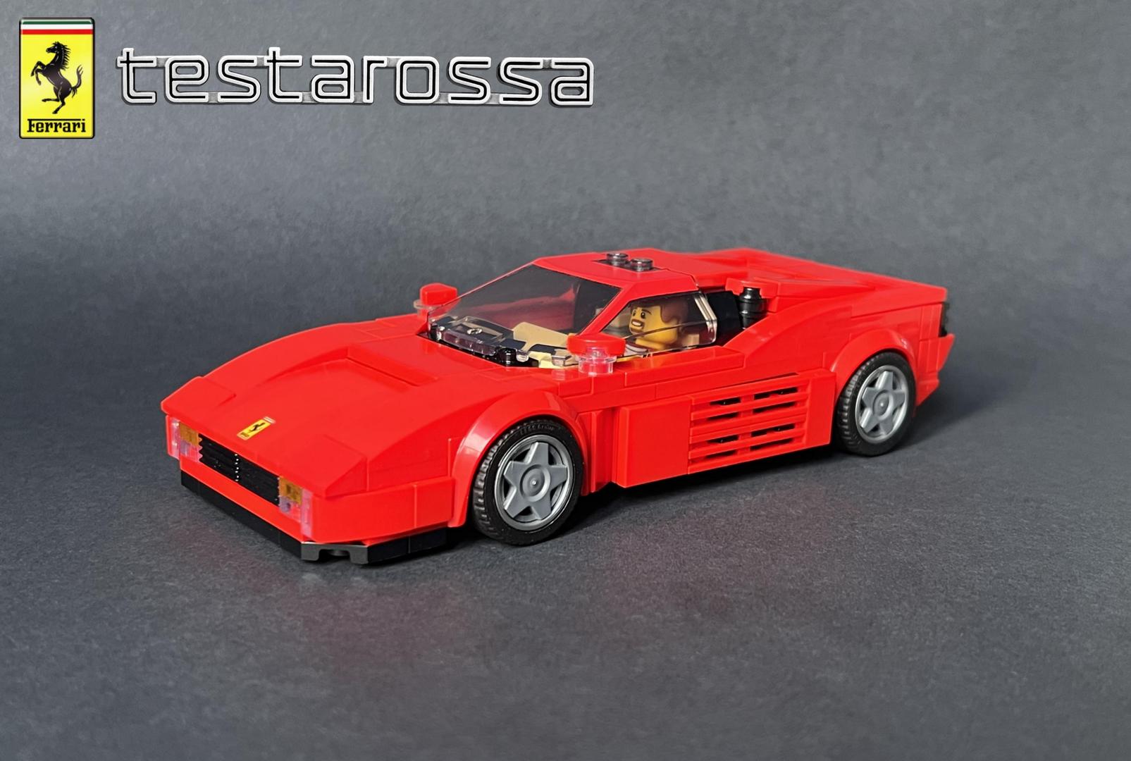 Ferrari Testa Rossa - Speed Champions 8 Studs wide