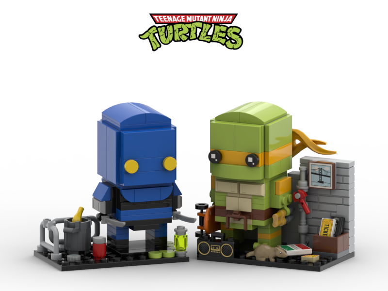 TMNT - Set 2 - Brickheadz ( Michelangelo + Foot Soldier )