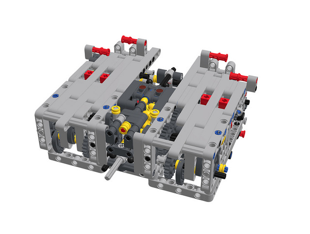 Lego sequential dual clutch gearbox (DSG) 8 speeds