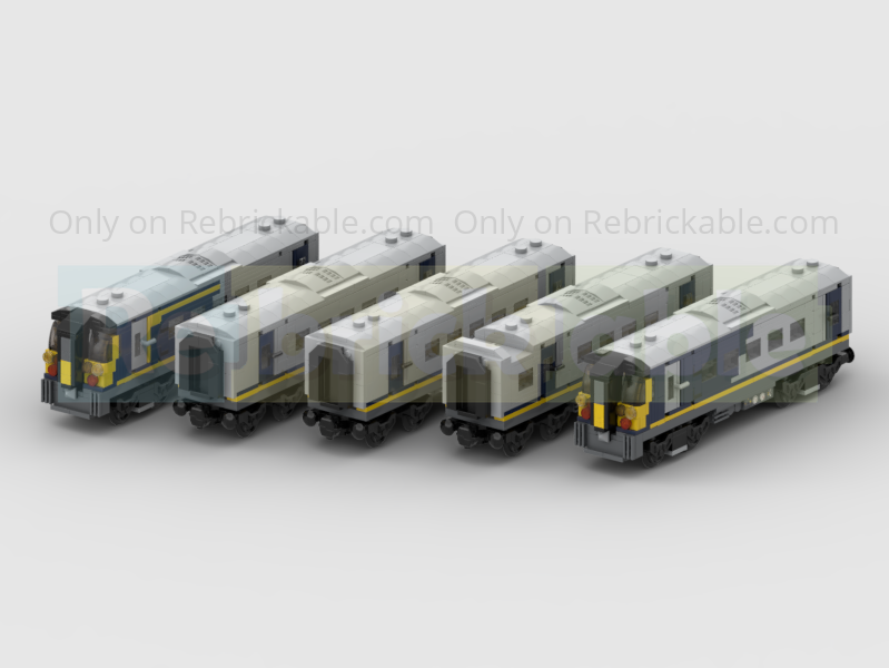 Class 444 Desiro 5-Carriage EMU Train in South Western Railway Livery