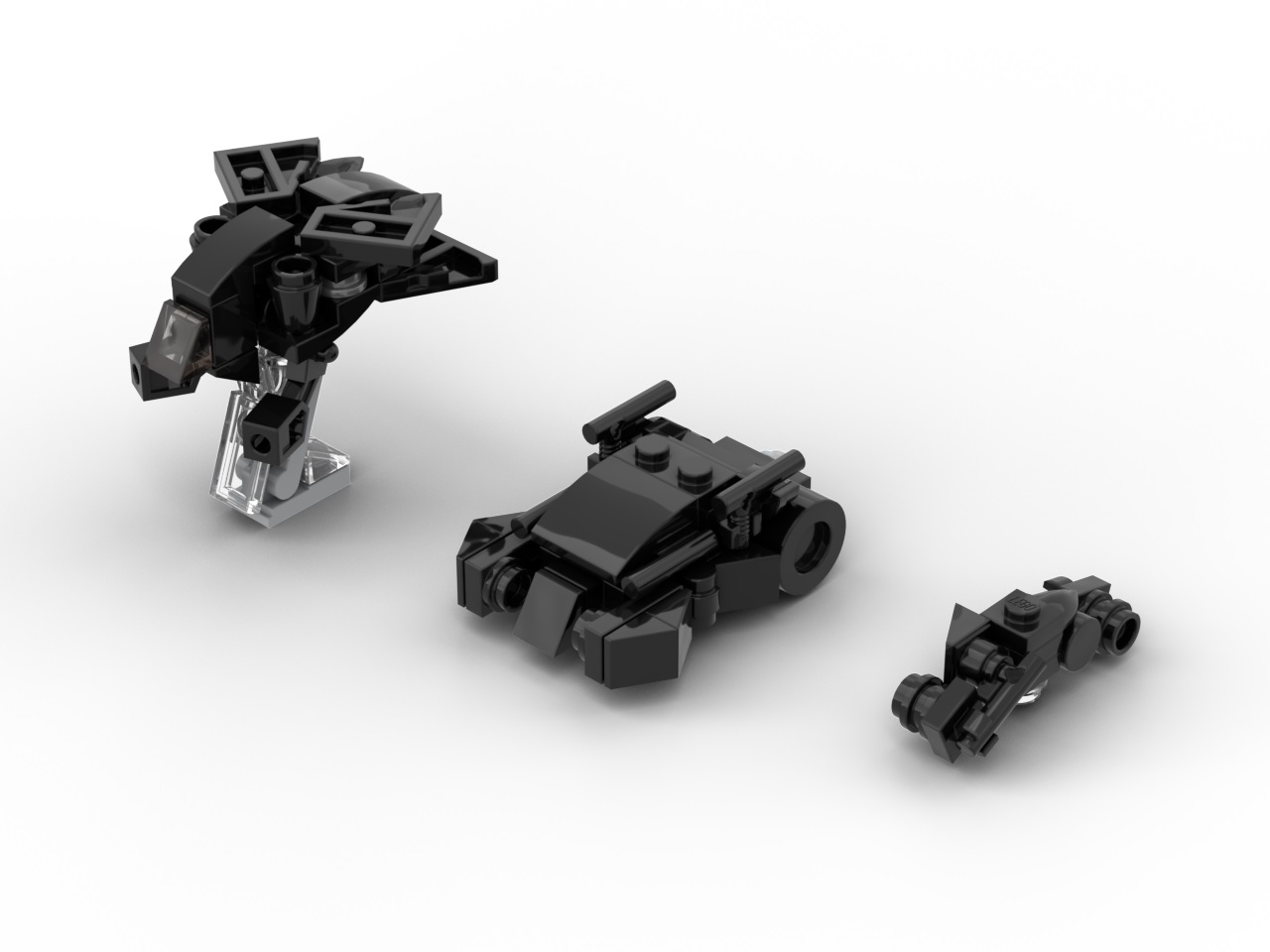 Nolan's batmobile and vehicles microscale
