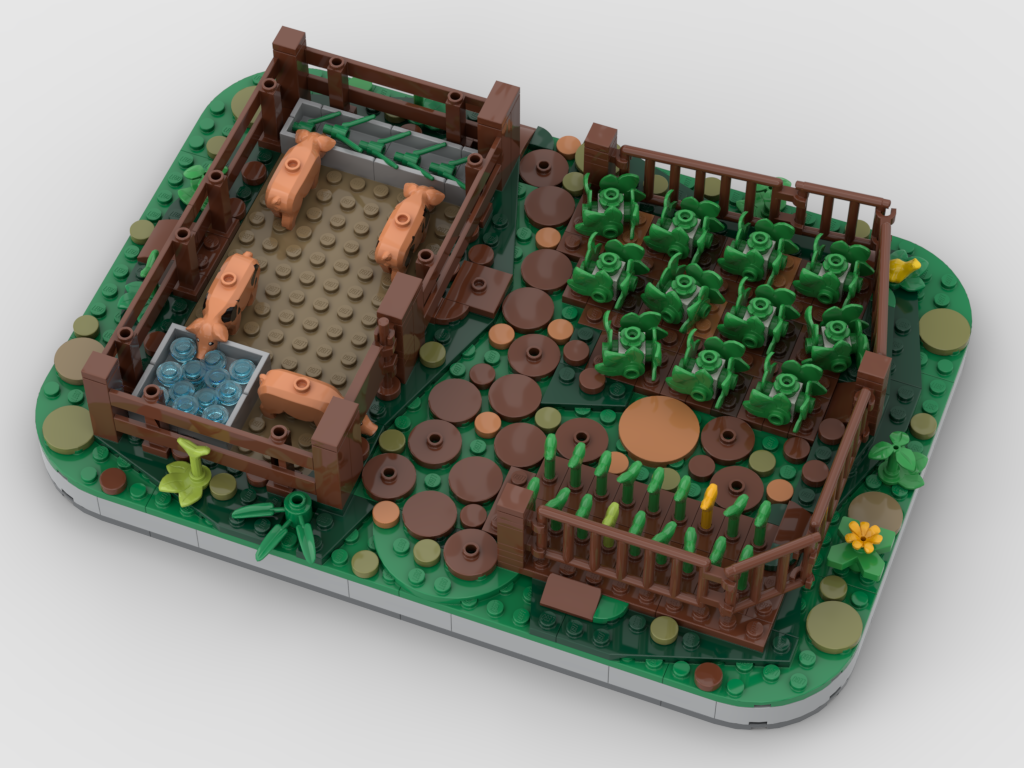 Vegetable garden and paddock