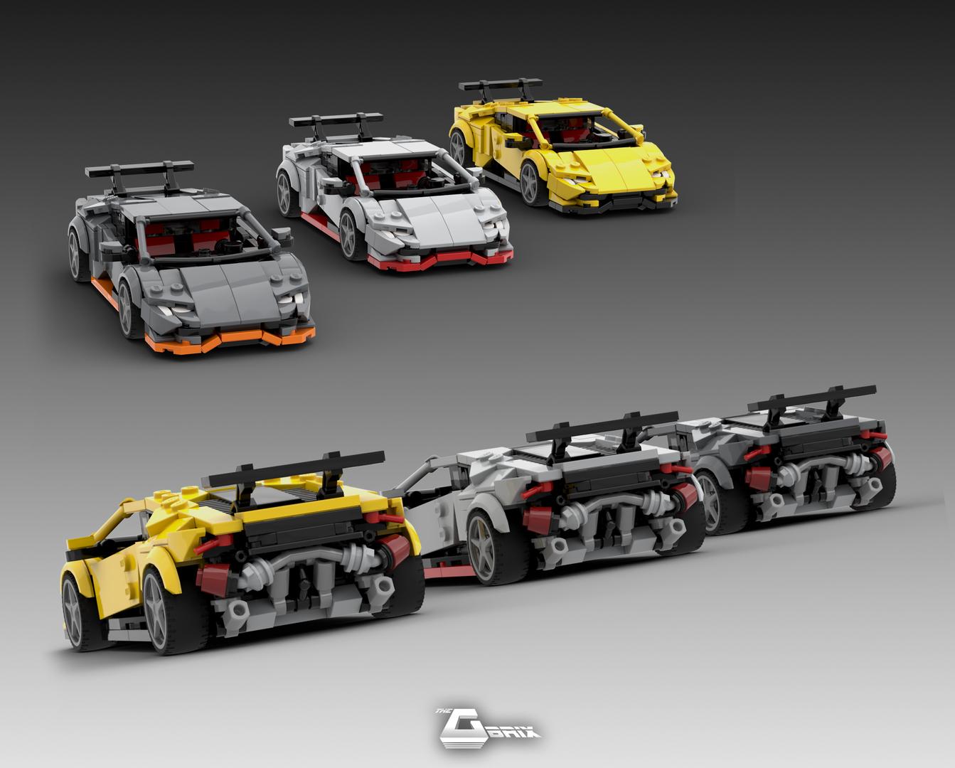 Lamborghini Huracan Twin Turbo - Yellow/Light and Dark Bluish Gray