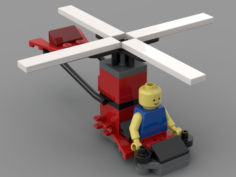Small red helicopter