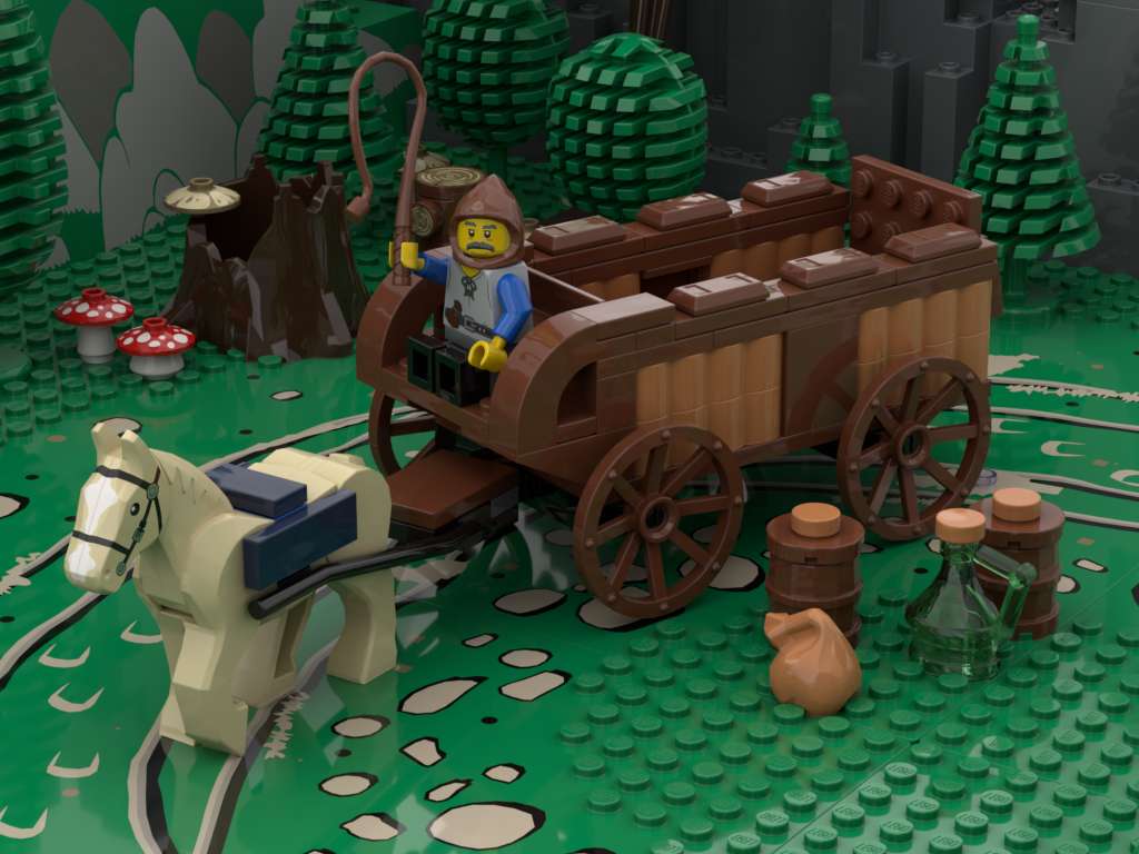 21325  Medieval Blacksmith Wagon/Cart Modification