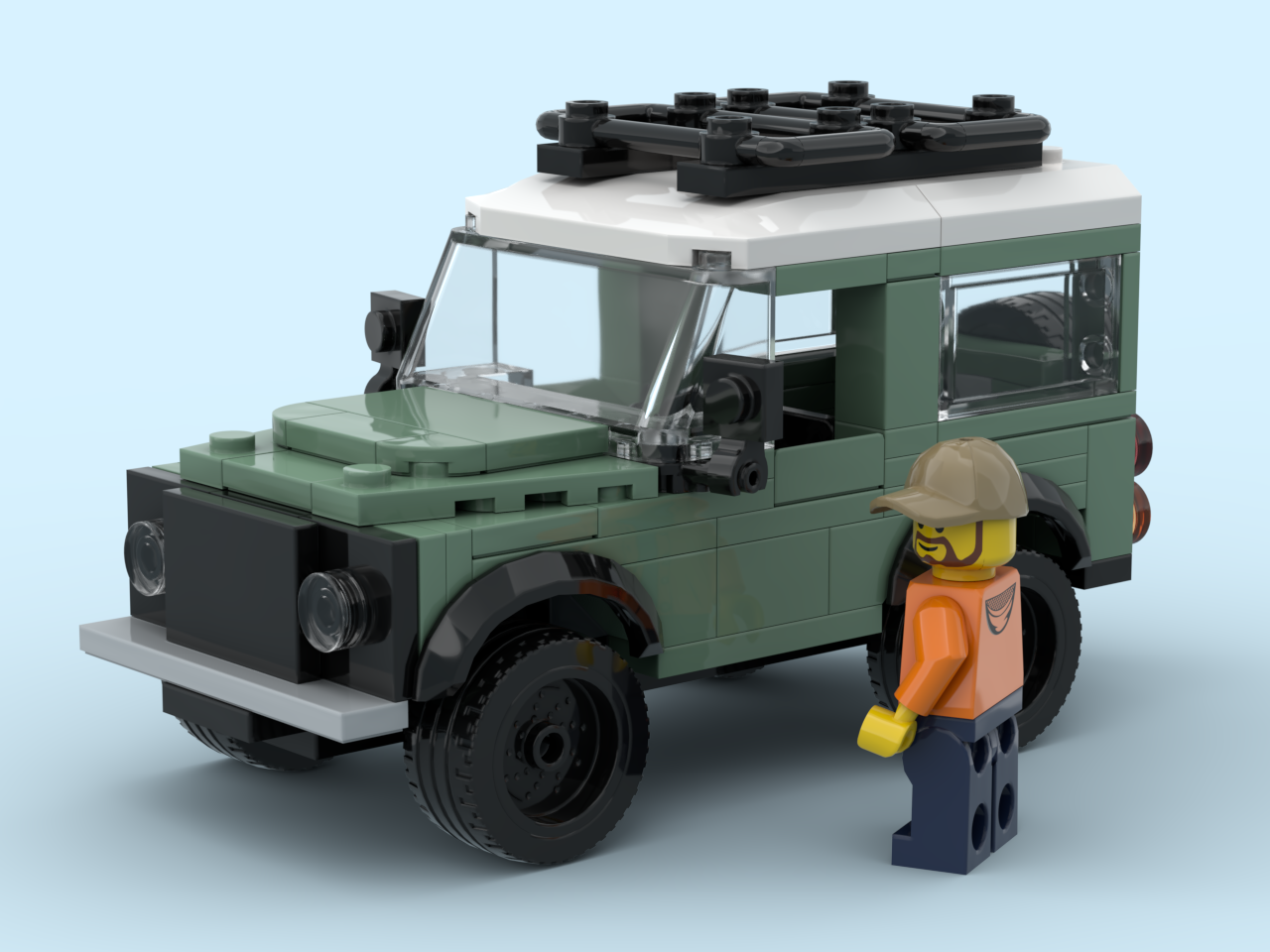 Classic Defender in Sand Green inspired by LEGO Creator 40650