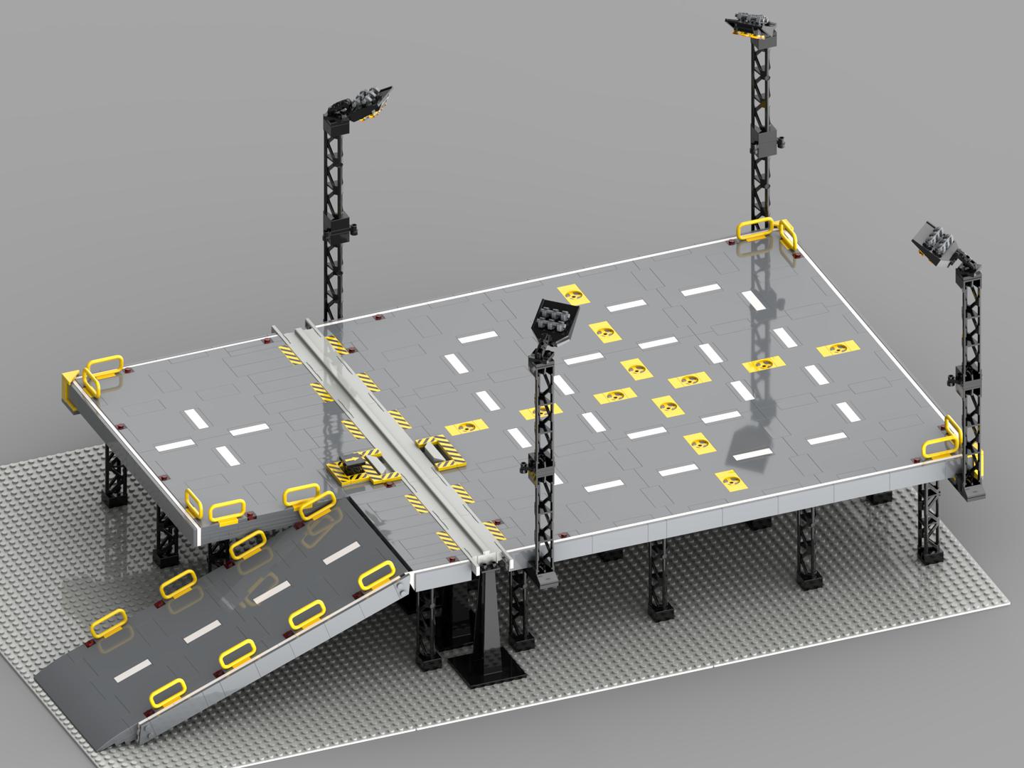 Space Landing Pad with Monorail