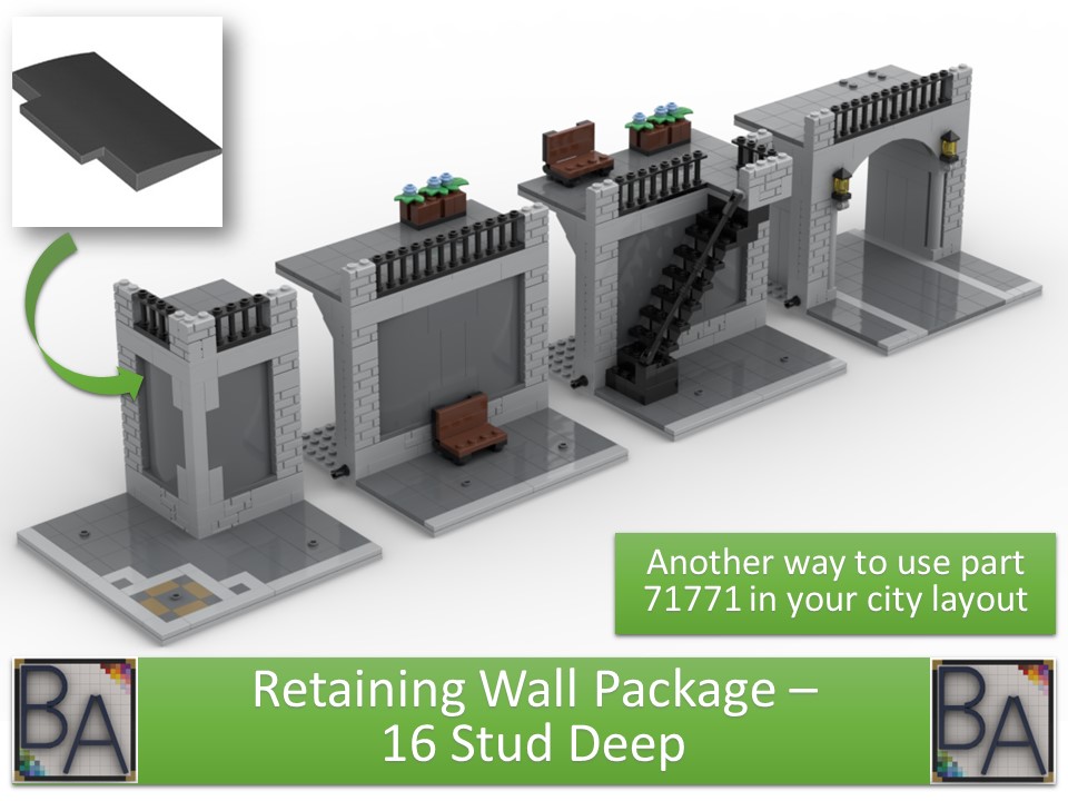 Retaining Wall Package (16 studs deep)