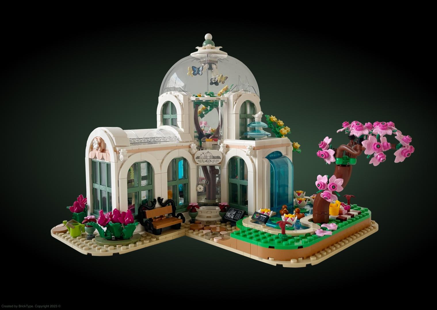 Botanical Garden Building Extension – built with two copies of 41757 + 4 parts
