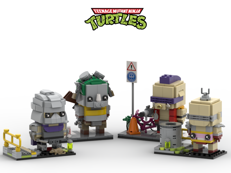 TMNT - Super Set 1 - Brickheadz ( Shredder + Krang + Bebop + Rocksteady )