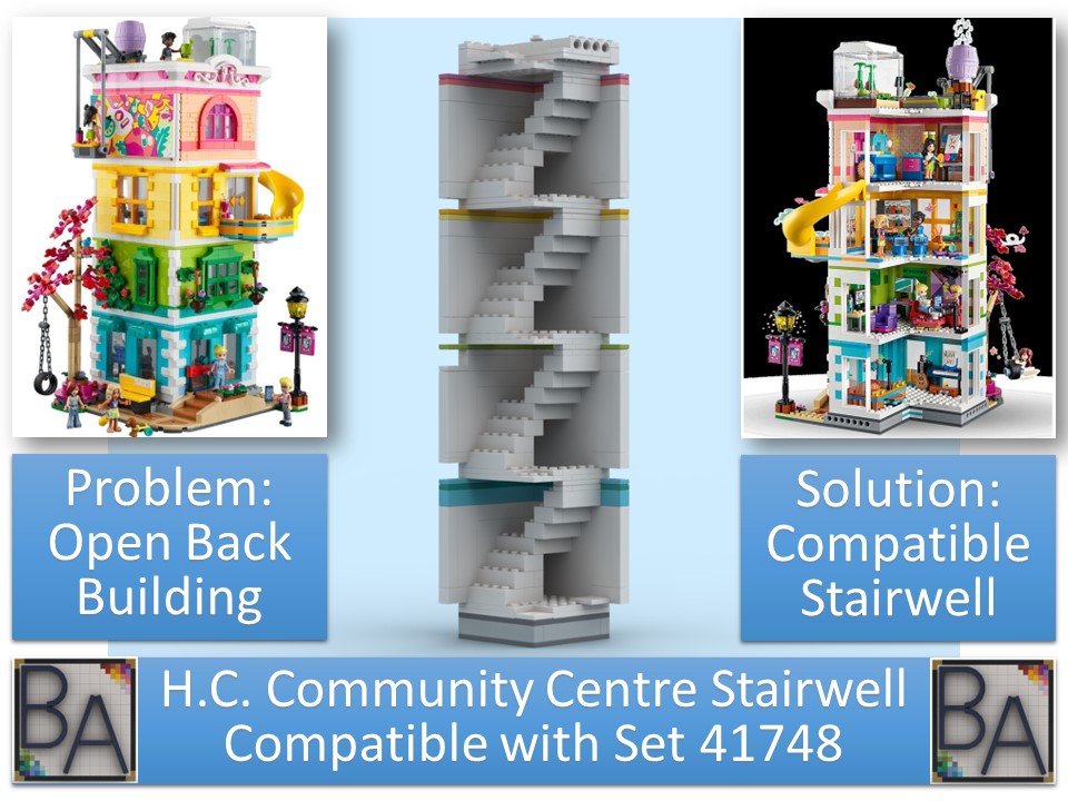 Heartlake City Community Centre Stairwell - Compatible with set 41748