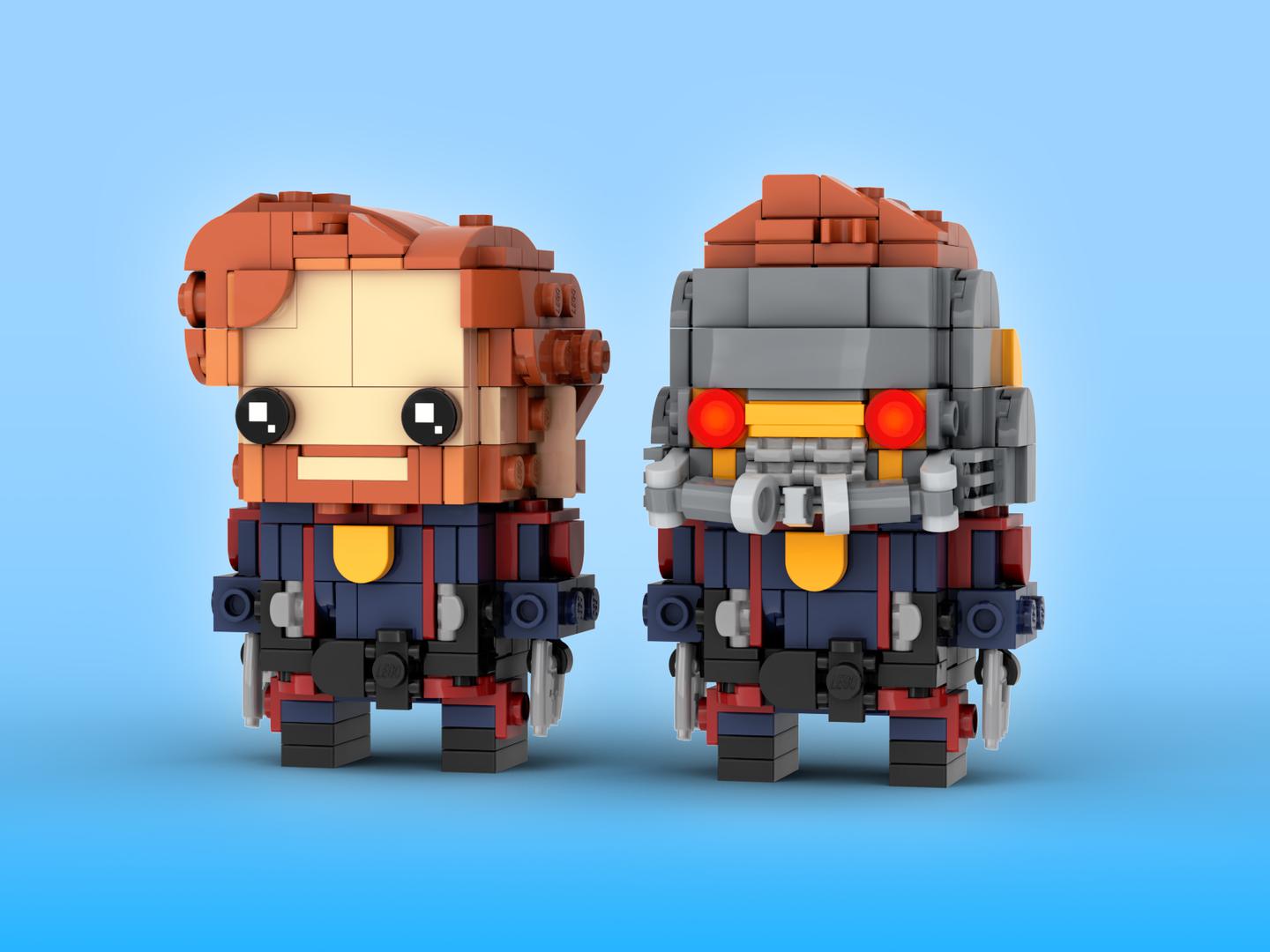 Star-Lord Brickheadz LEGO MOC - Guardians of the Galaxy Vol. 3