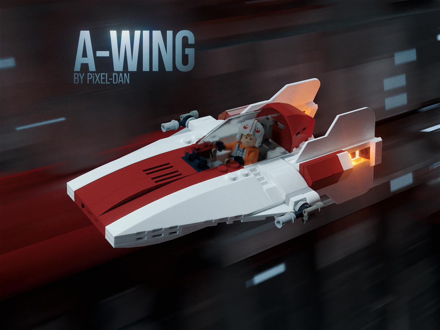 PiXEL-DANs A-WING - Minifig-Scale - 15-USD ONLY - FREE