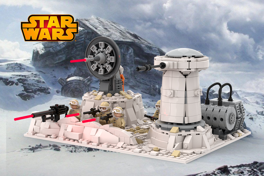 SW  Episode 5 Battle on Hoth (Rebel cannons) MOC