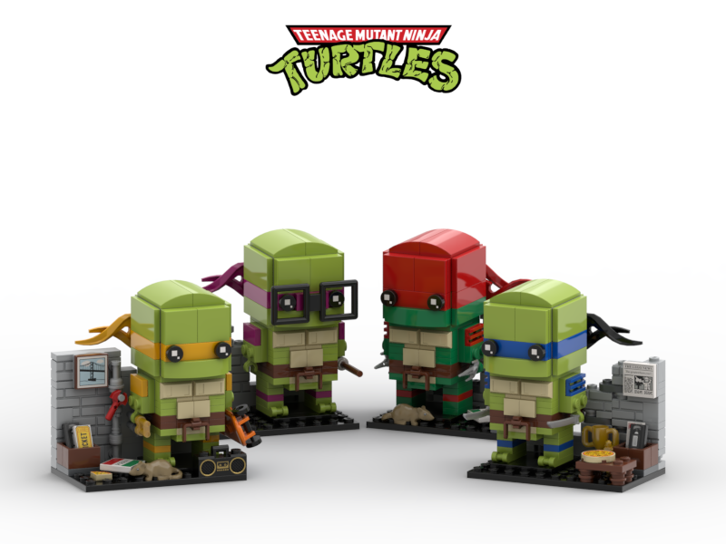 TMNT - Super Set 0 - Brickheadz ( Michelangelo + Leonardo + Raphael + Leonardo )
