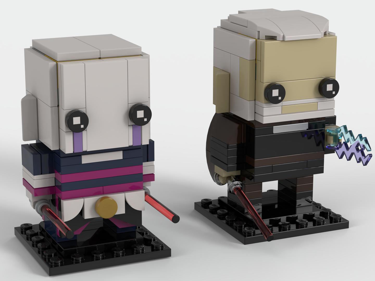 Asajj Ventress and Count Dooku Brickheadz Twopack