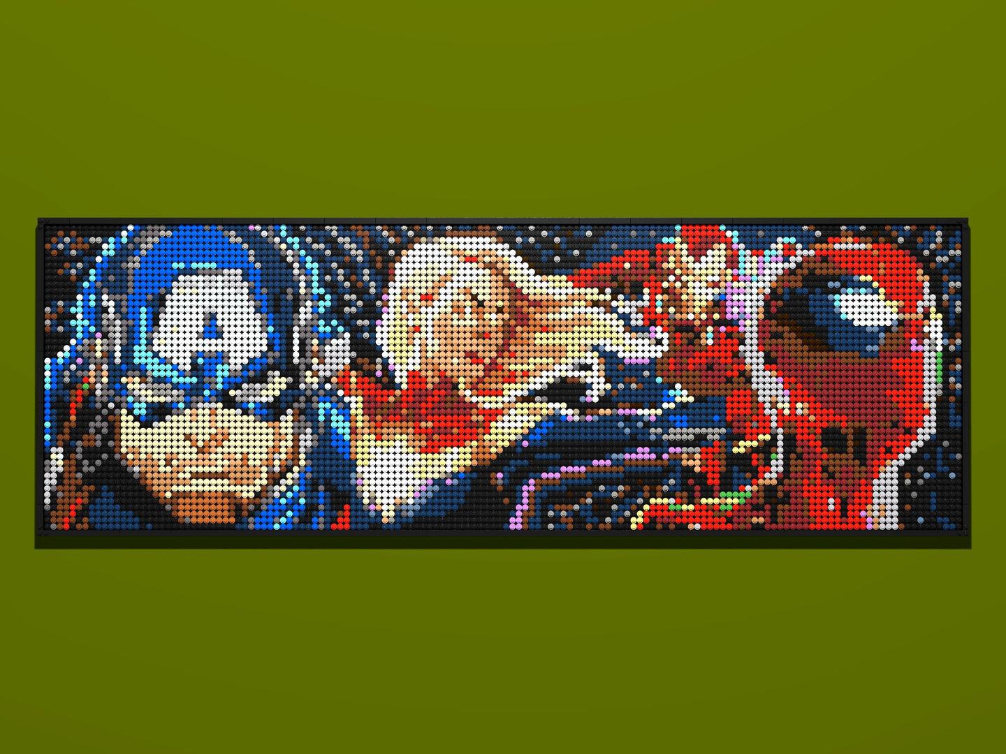 (31205) Captain America + 2x (31199) Captain Marvel, Iron Man and Spiderman