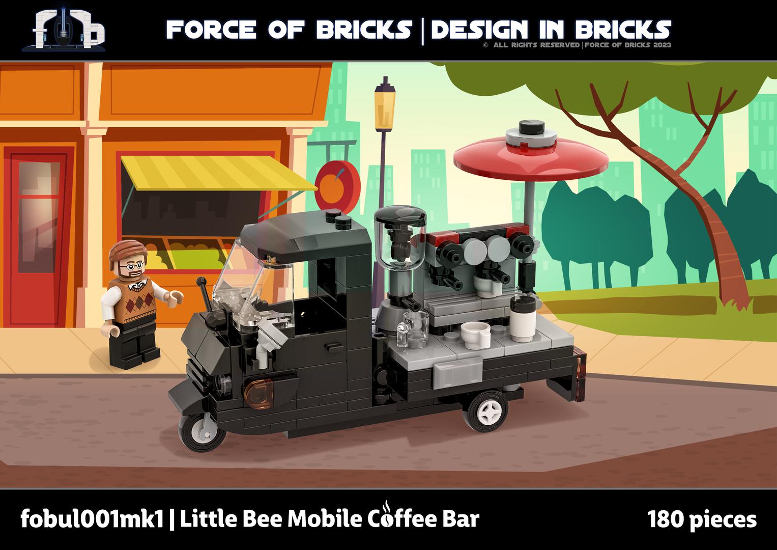 Little Bee Mobile Coffee Bar (fobul001) bundle | Force of Bricks