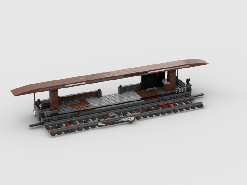 Train station from set 10277 alternate build