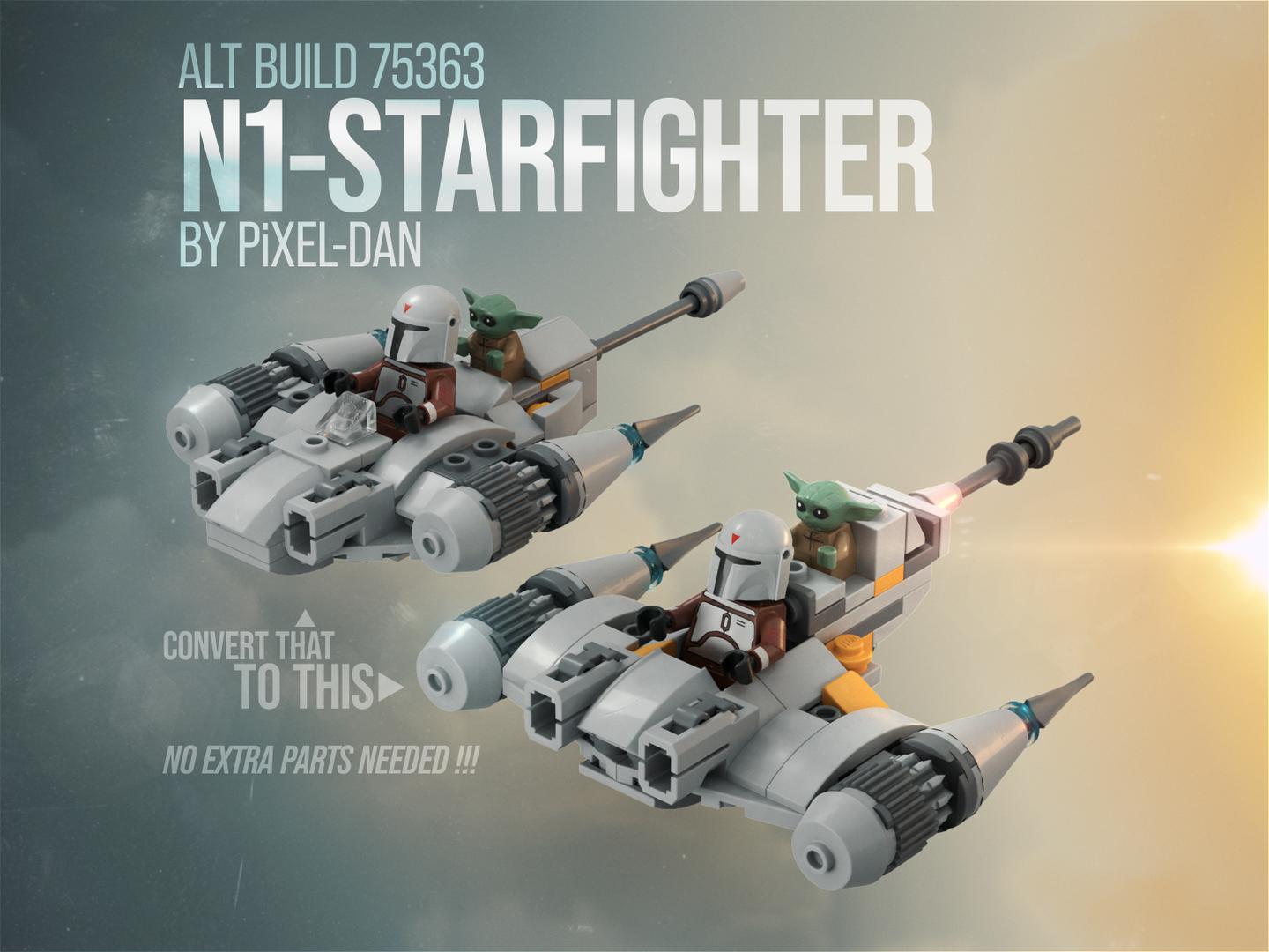 PiXEL-DANs 75363 N-1 Starfighter alternate build - no extra parts needed alternate build
