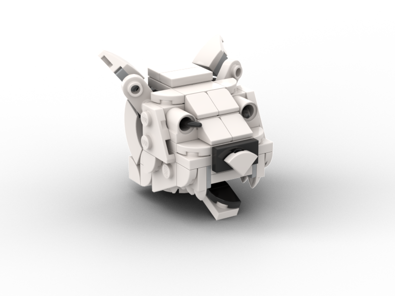 White Lynx Head - Alternate Build from 75979 alternate build