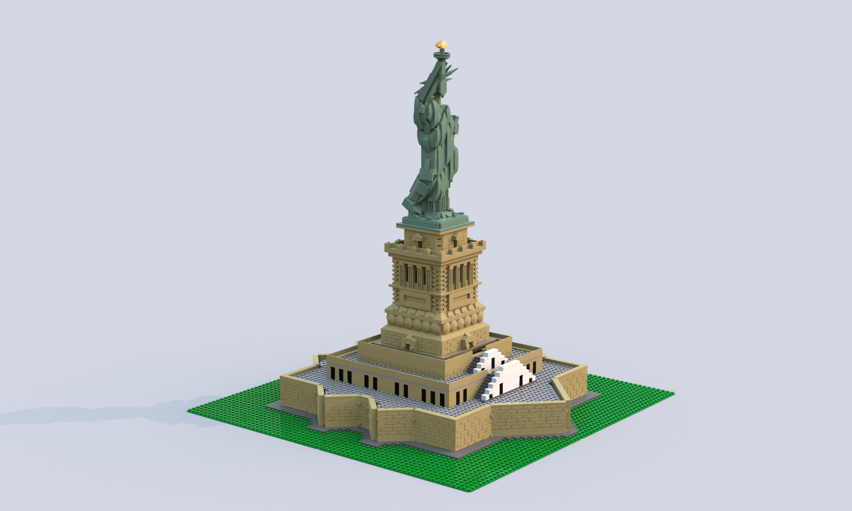Star shaped base for 21042 Statue of Liberty