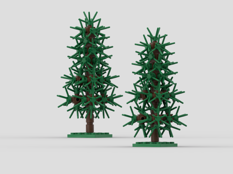2 Small Pine Tree Designs.