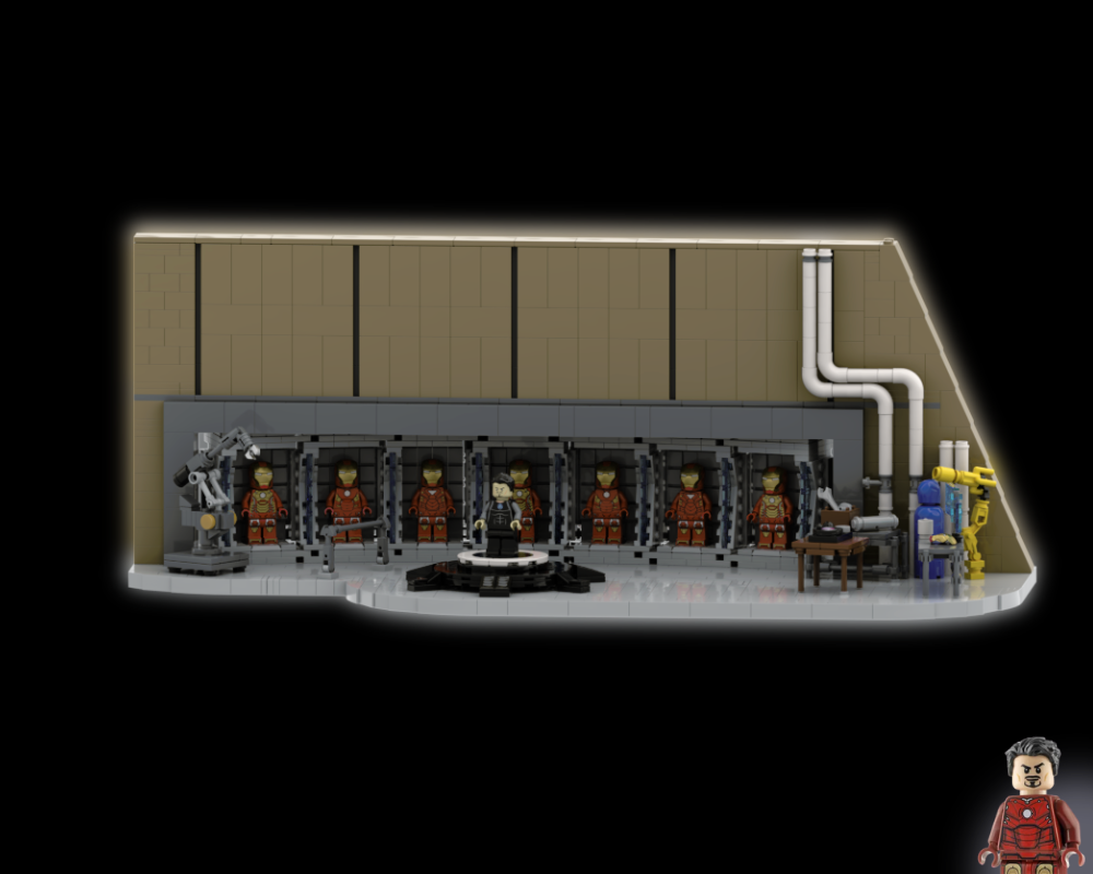 Iron Man - Hall of Armor (Minifigures Display Stand)