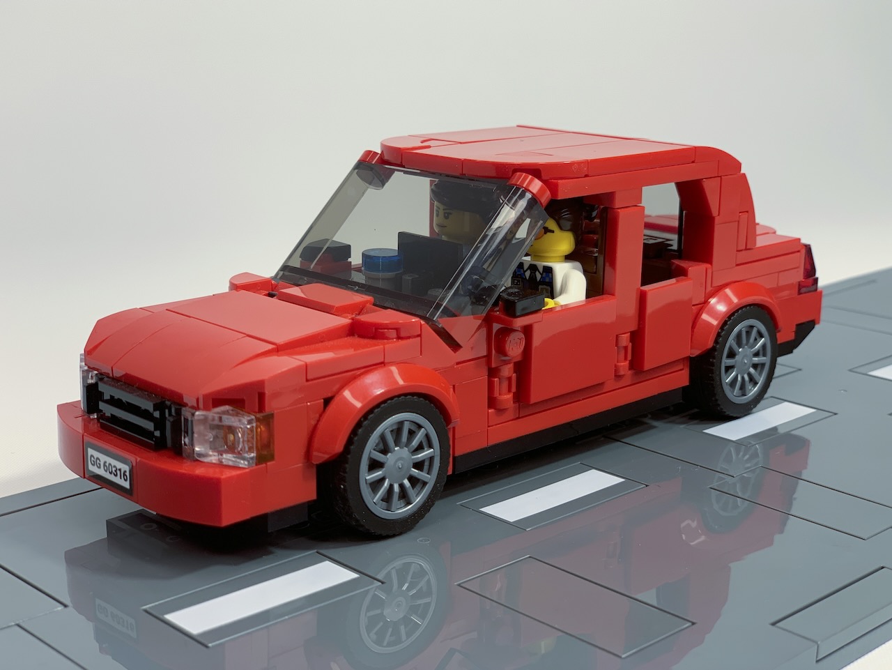 2000s Red Unmarked Police Car (6-wide)